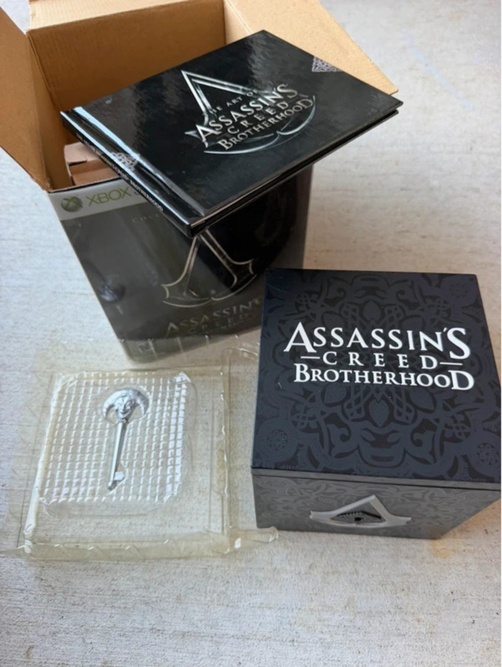 Assassin's Creed Brotherhood Collector's Edition Box & Harlequin Figure -NO GAME